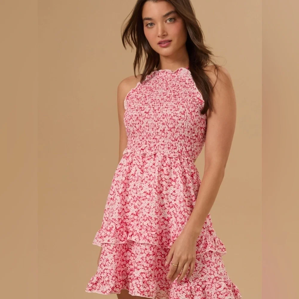 New with tags altard state zaylee halter floral dress